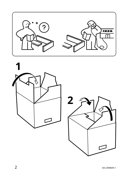 Assembly instructions for IKEA Ragodling storage box with lid natural beige | Page 2 - IKEA RÅGODLING storage box with lid 405.658.03