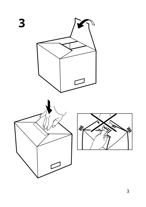 Assembly instructions for IKEA Ragodling storage box with lid natural beige | Page 3 - IKEA RÅGODLING storage box with lid 405.658.03