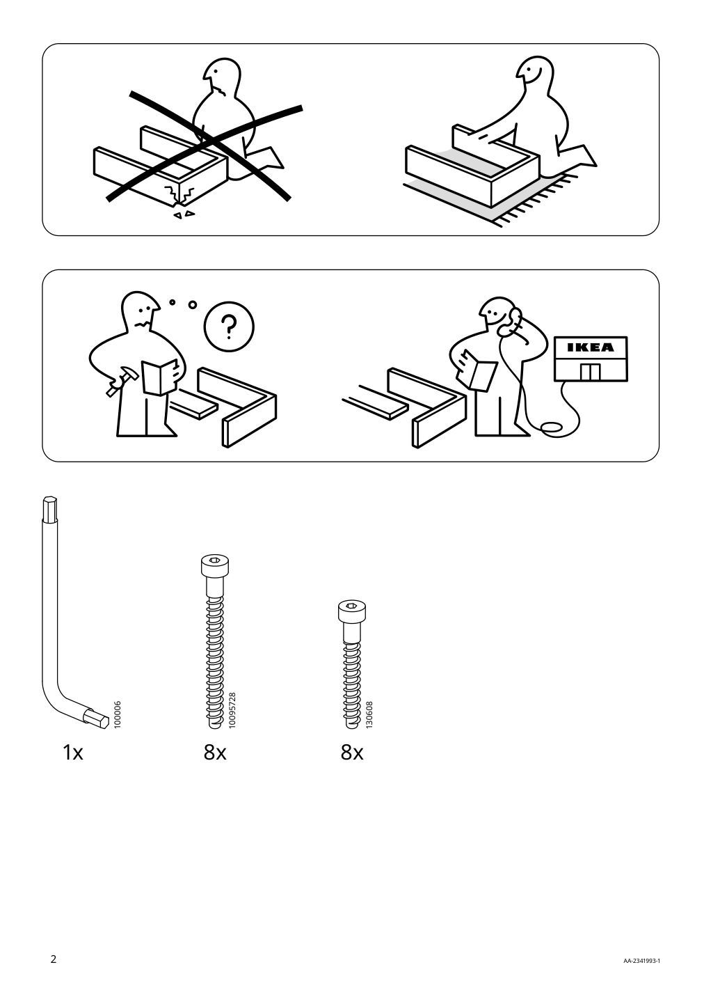 Assembly instructions for IKEA Ragrund bench bamboo | Page 2 - IKEA RÅGRUND bench 605.494.16