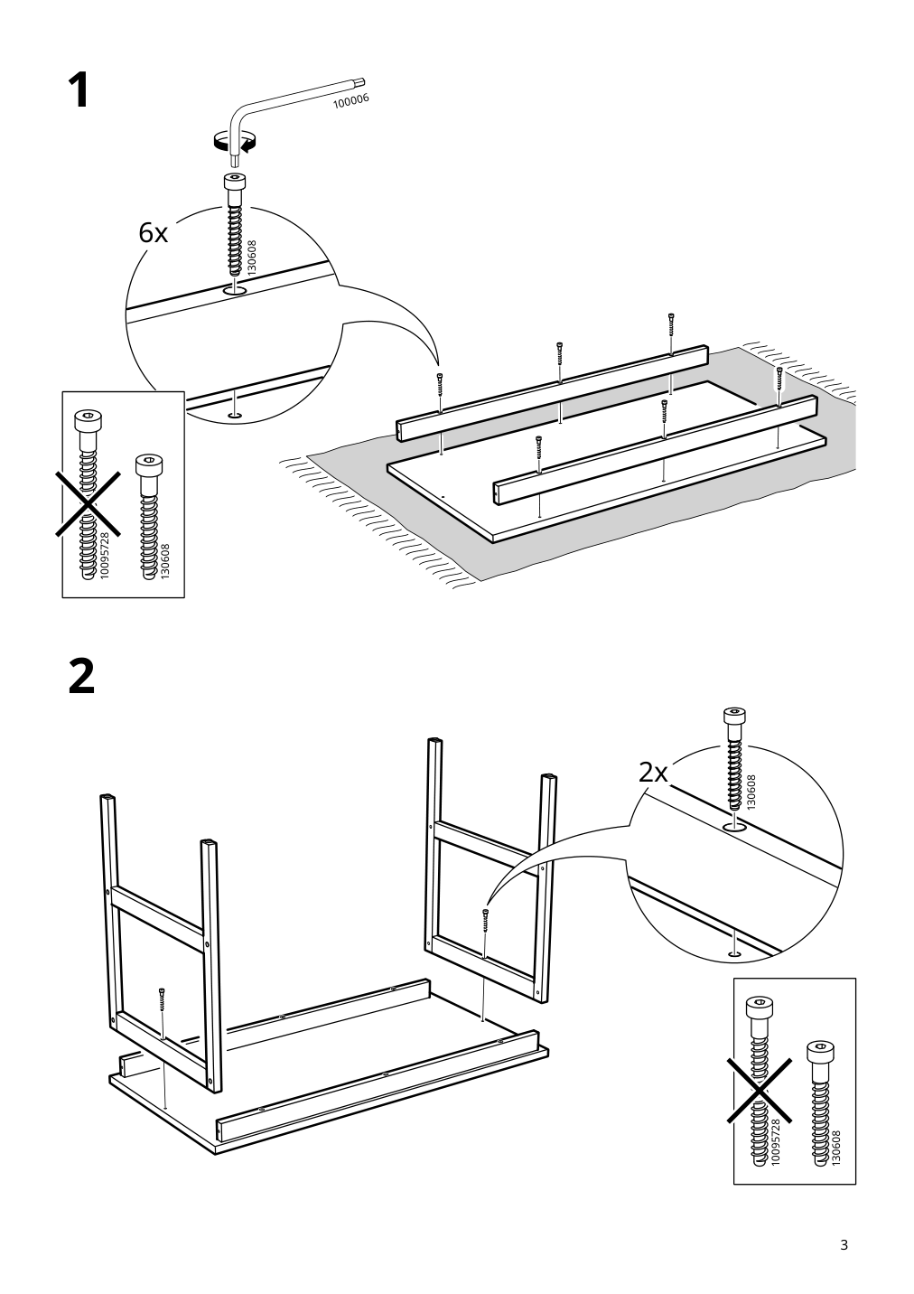 Assembly instructions for IKEA Ragrund bench bamboo | Page 3 - IKEA RÅGRUND bench 605.494.16