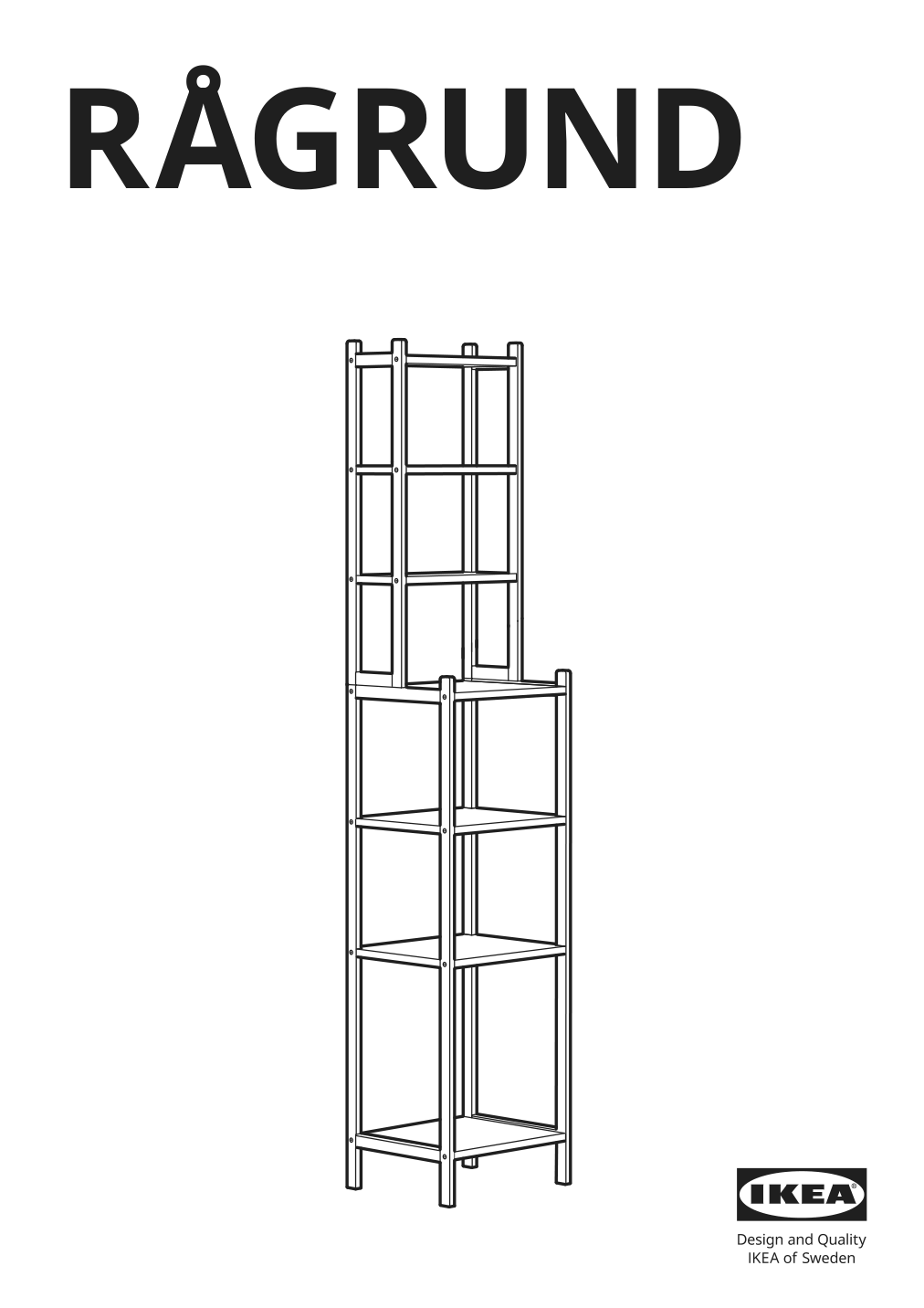 Assembly instructions for IKEA Ragrund shelf unit bamboo | Page 1 - IKEA RÅGRUND shelf unit 302.530.67