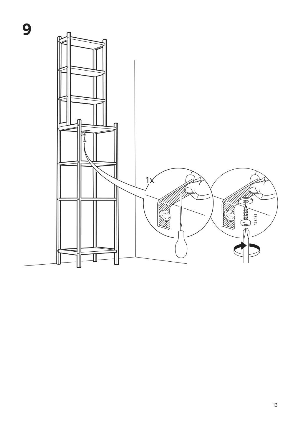 Assembly instructions for IKEA Ragrund shelf unit bamboo | Page 13 - IKEA RÅGRUND shelf unit 302.530.67