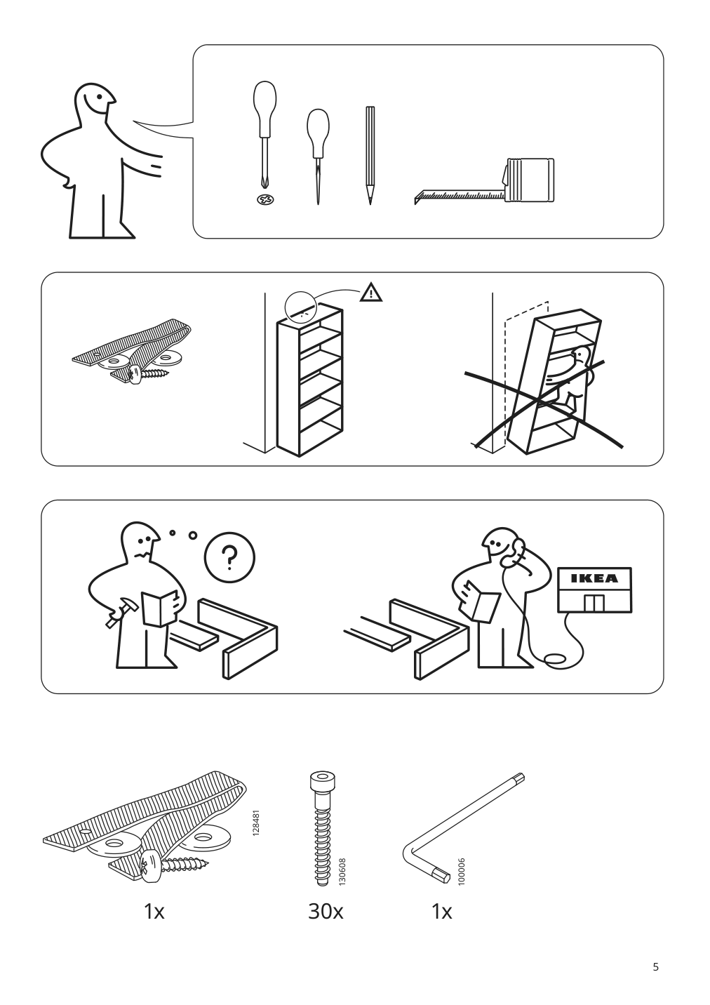 Assembly instructions for IKEA Ragrund shelf unit bamboo | Page 5 - IKEA RÅGRUND shelf unit 302.530.67