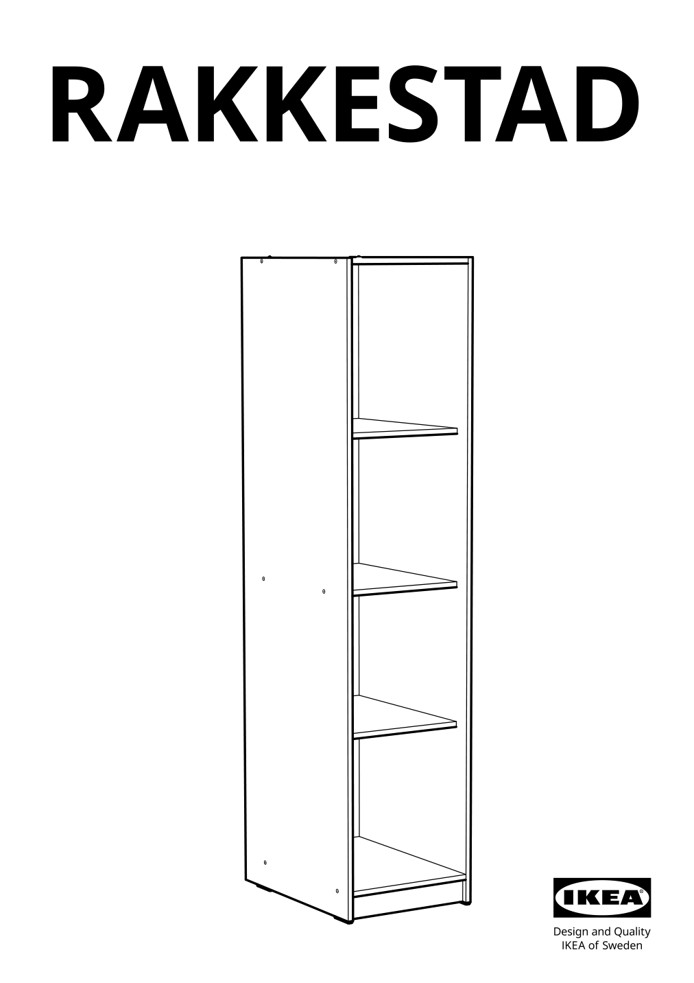 Assembly instructions for IKEA Rakkestad open wardrobe black brown | Page 1 - IKEA RAKKESTAD open wardrobe 804.537.47