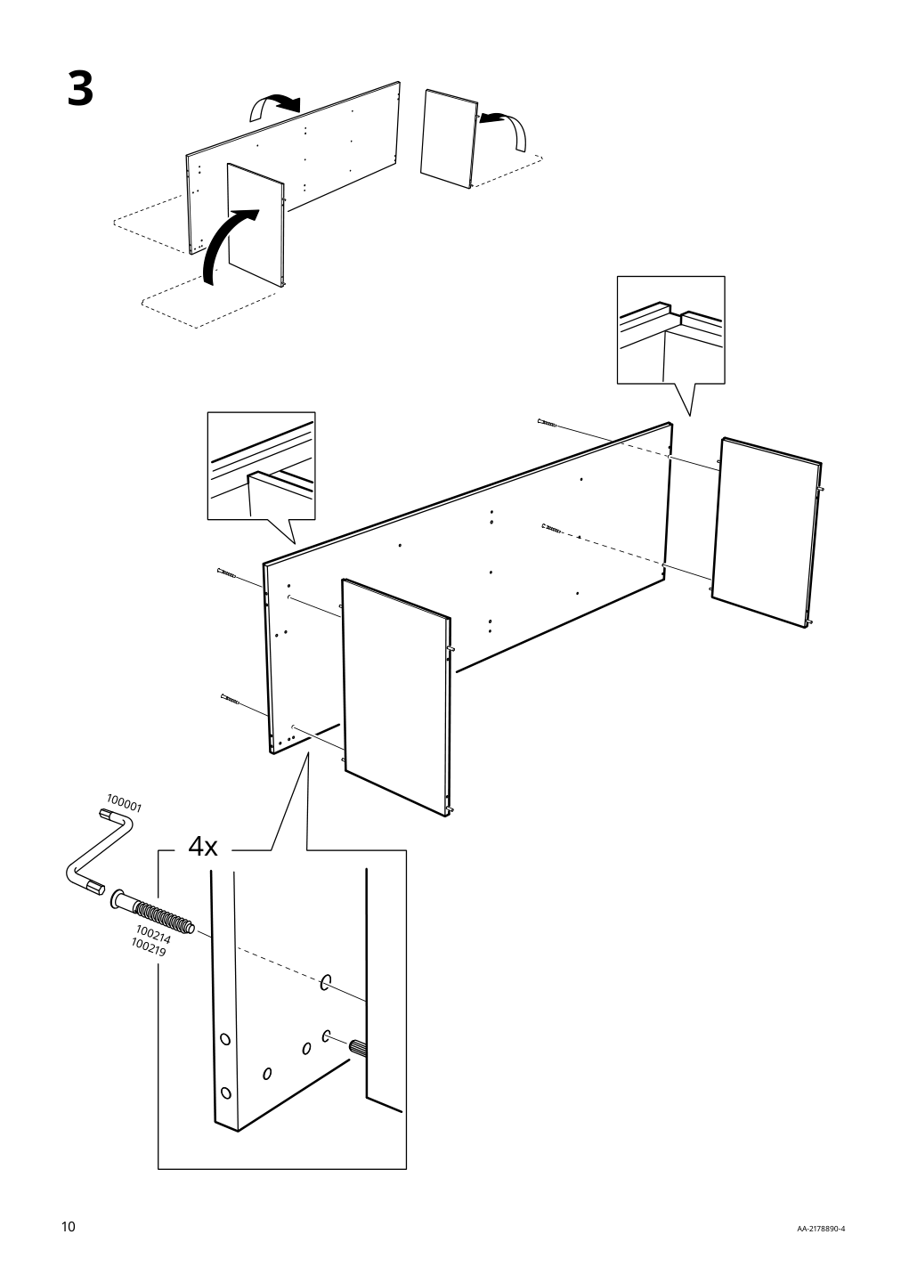 Assembly instructions for IKEA Rakkestad open wardrobe black brown | Page 10 - IKEA RAKKESTAD open wardrobe 804.537.47