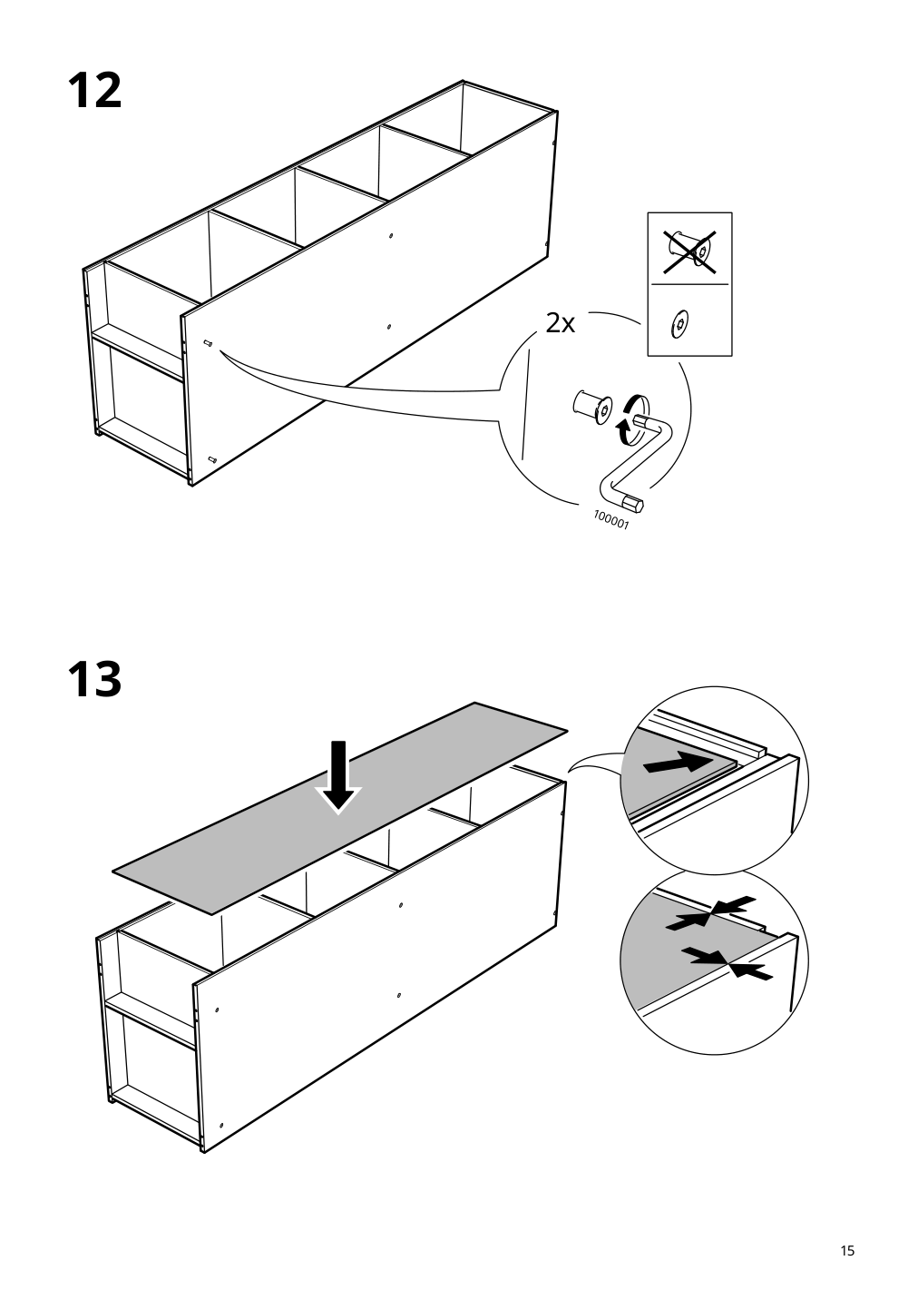 Assembly instructions for IKEA Rakkestad open wardrobe black brown | Page 15 - IKEA RAKKESTAD open wardrobe 804.537.47