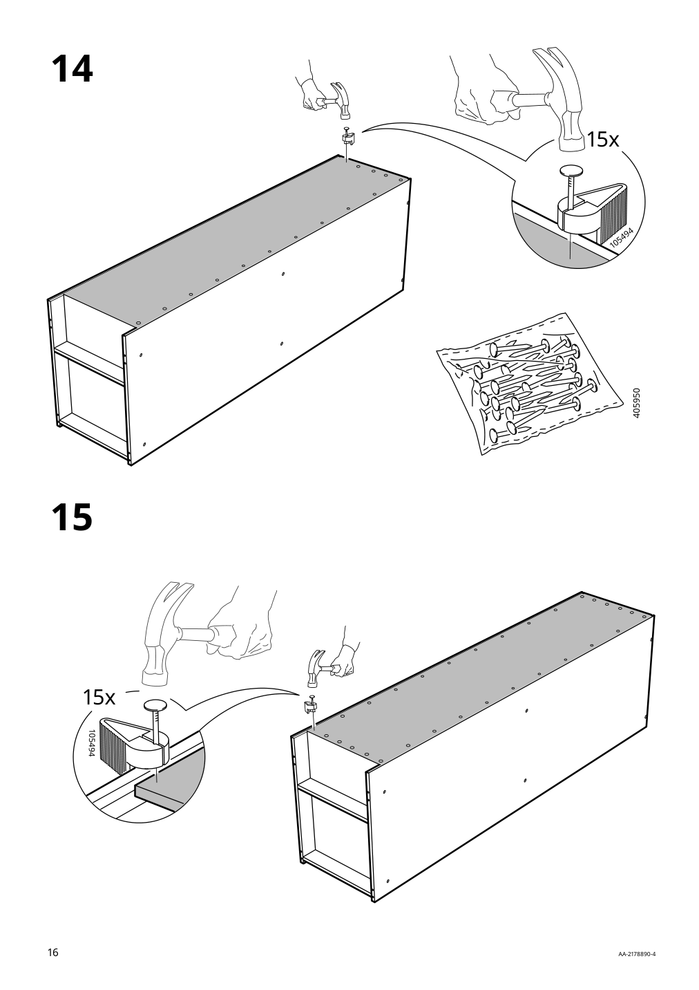 Assembly instructions for IKEA Rakkestad open wardrobe black brown | Page 16 - IKEA RAKKESTAD open wardrobe 804.537.47