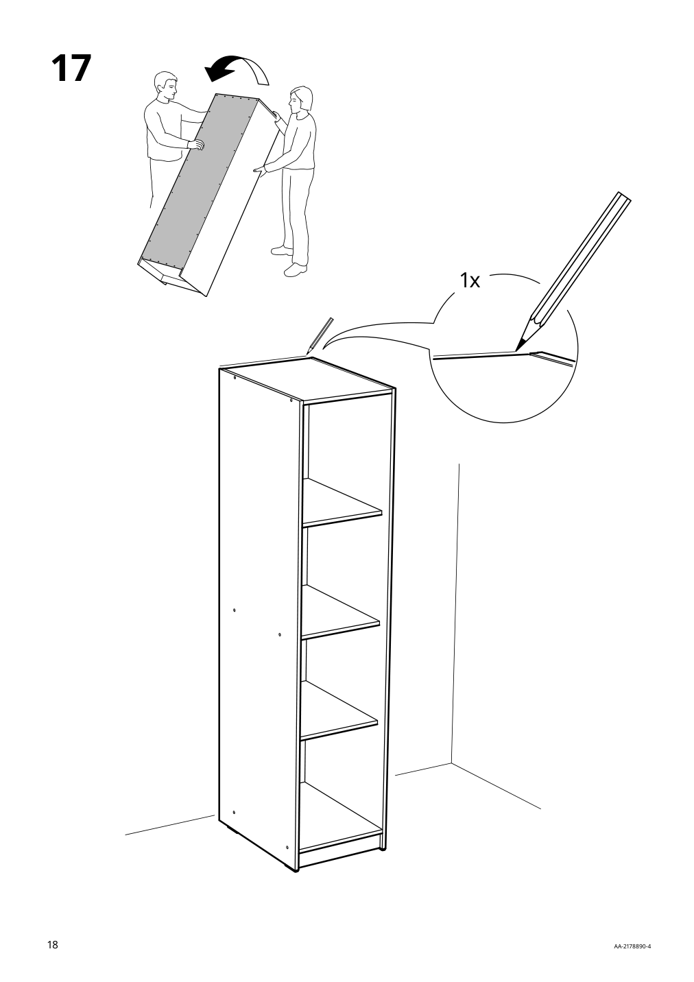 Assembly instructions for IKEA Rakkestad open wardrobe black brown | Page 18 - IKEA RAKKESTAD open wardrobe 804.537.47