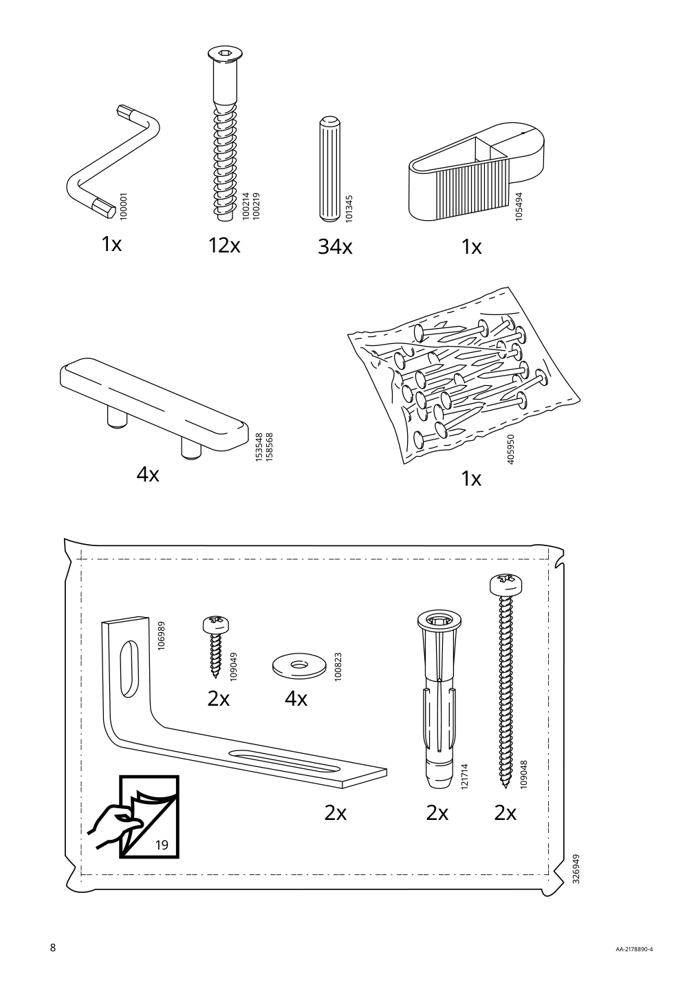 Assembly instructions for IKEA Rakkestad open wardrobe black brown | Page 8 - IKEA RAKKESTAD open wardrobe 804.537.47