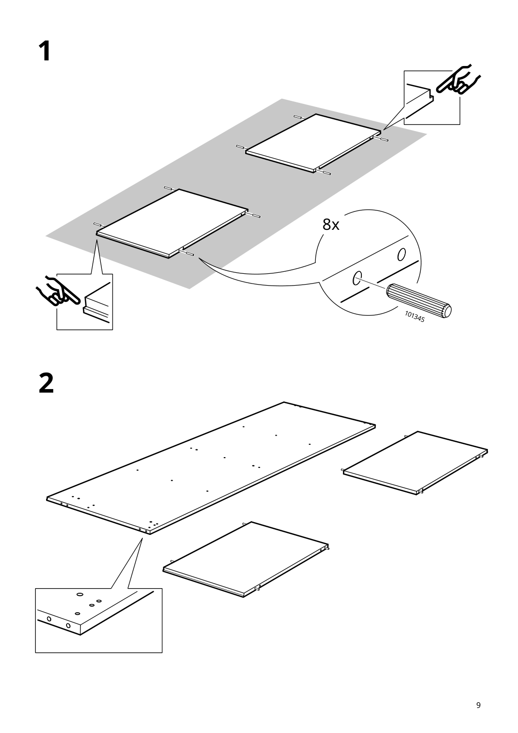 Assembly instructions for IKEA Rakkestad open wardrobe black brown | Page 9 - IKEA RAKKESTAD open wardrobe 804.537.47