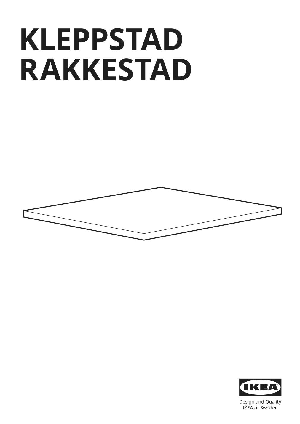 Assembly instructions for IKEA Kleppstad shelf white | Page 1 - IKEA KLEPPSTAD shelf 204.495.17