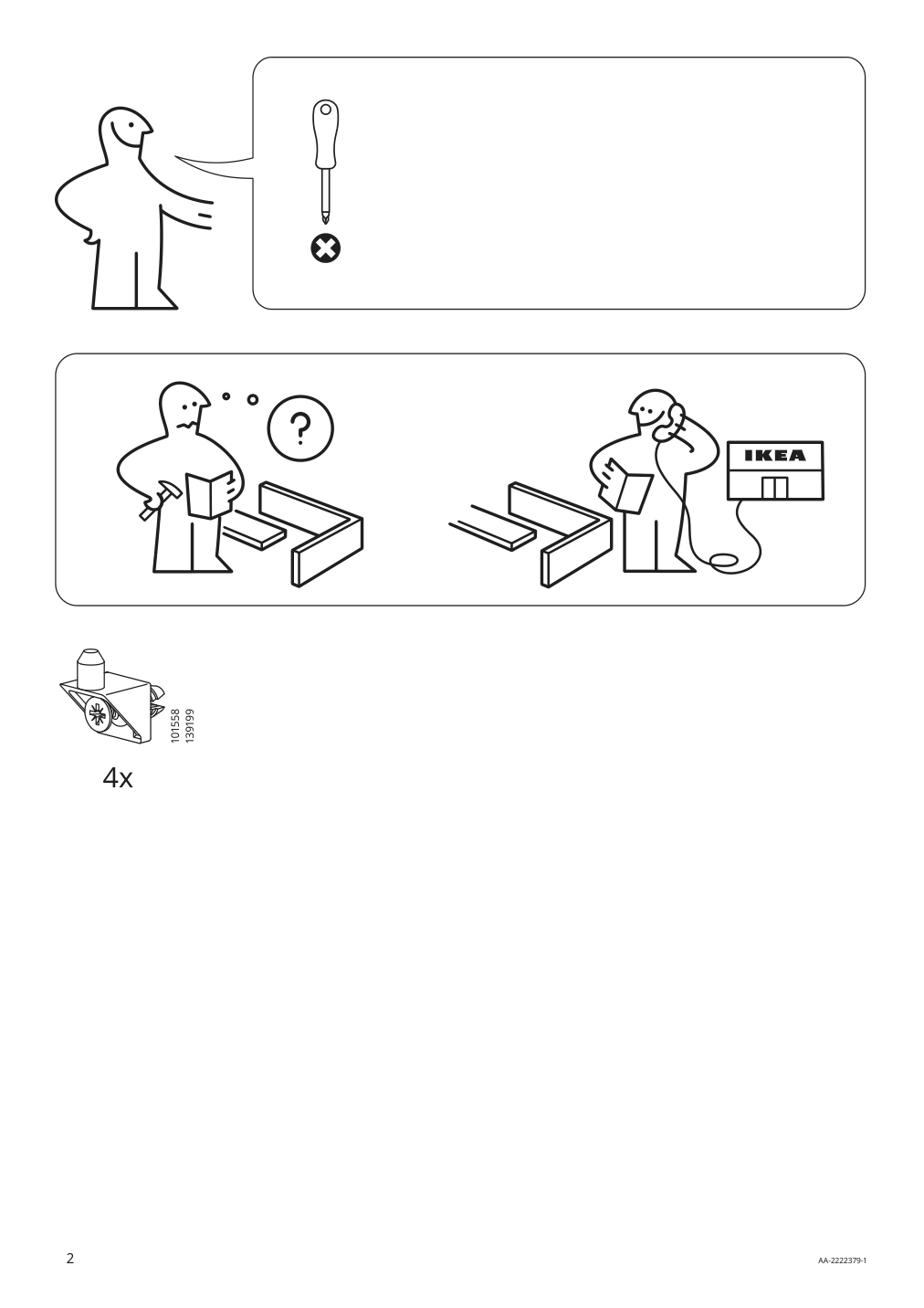 Assembly instructions for IKEA Kleppstad shelf white | Page 2 - IKEA KLEPPSTAD shelf 204.495.17