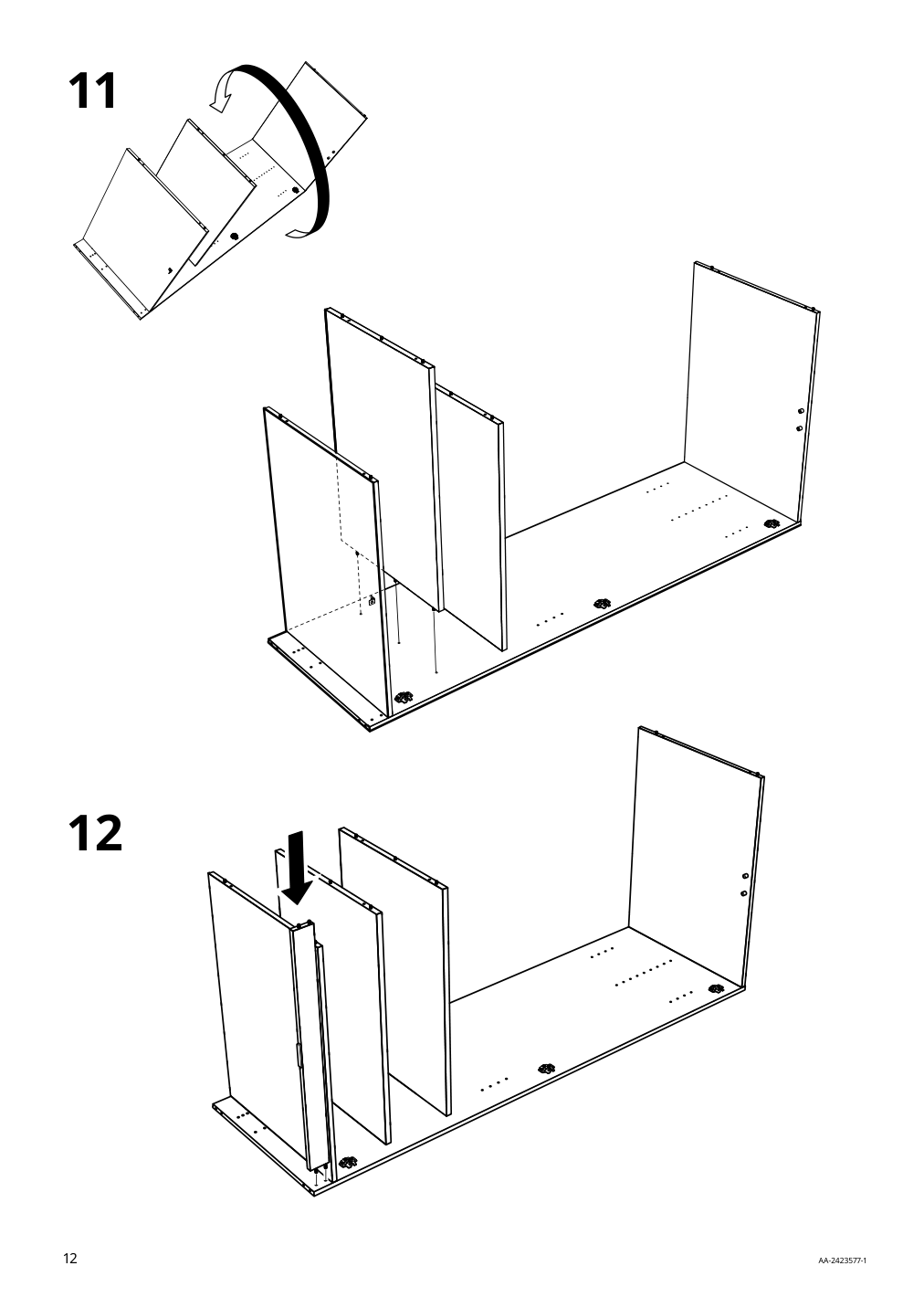 Assembly instructions for IKEA Rakkestad wardrobe with 2 doors black brown | Page 12 - IKEA RAKKESTAD wardrobe with 2 doors 504.537.58