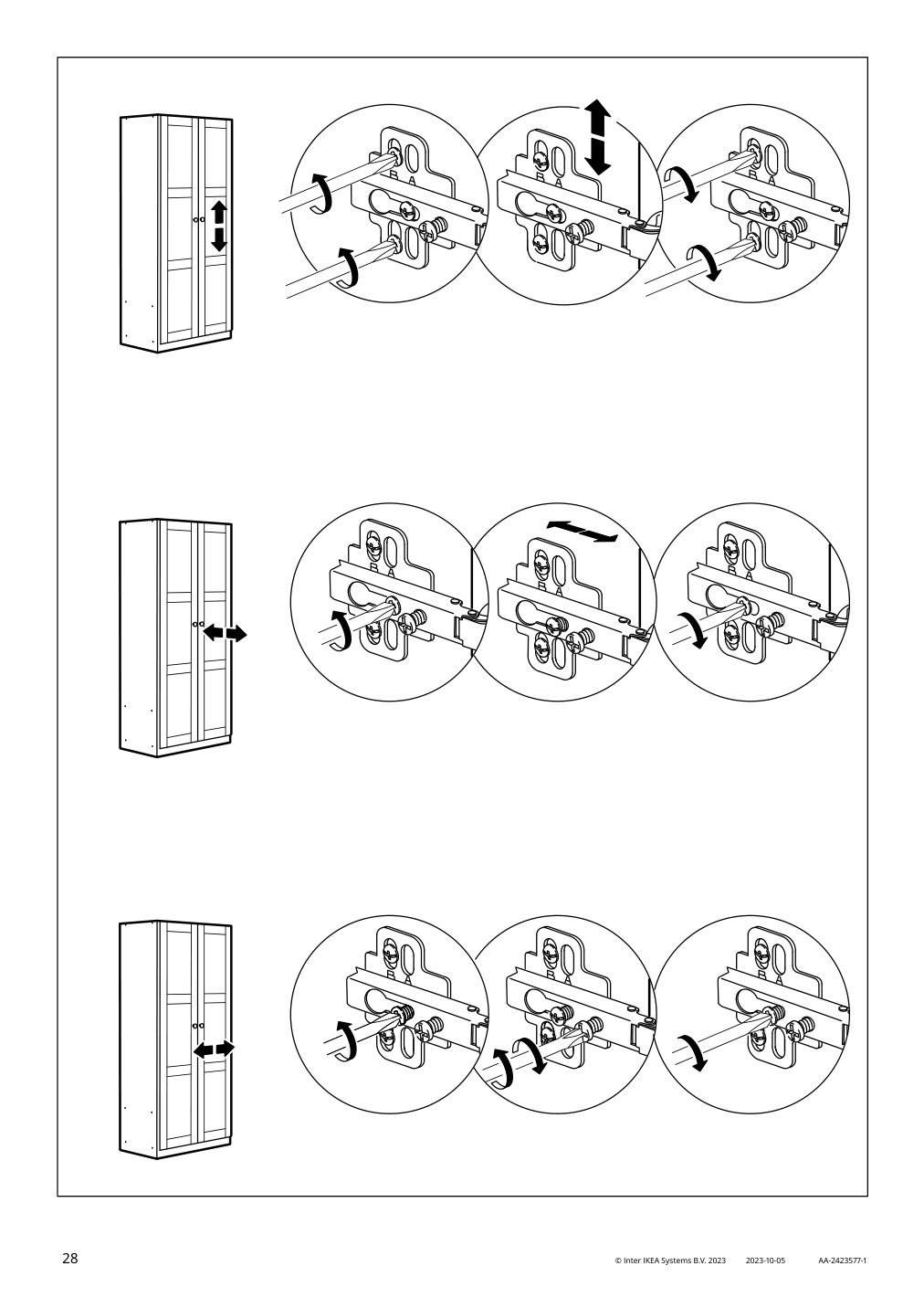 Assembly instructions for IKEA Rakkestad wardrobe with 2 doors black brown | Page 28 - IKEA RAKKESTAD wardrobe with 2 doors 504.537.58