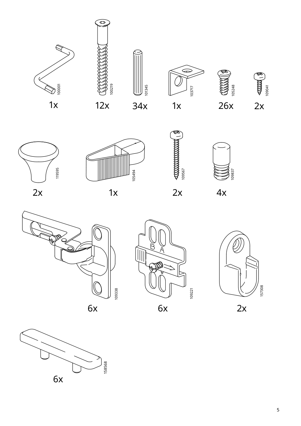 Assembly instructions for IKEA Rakkestad wardrobe with 2 doors black brown | Page 5 - IKEA RAKKESTAD wardrobe with 2 doors 504.537.58