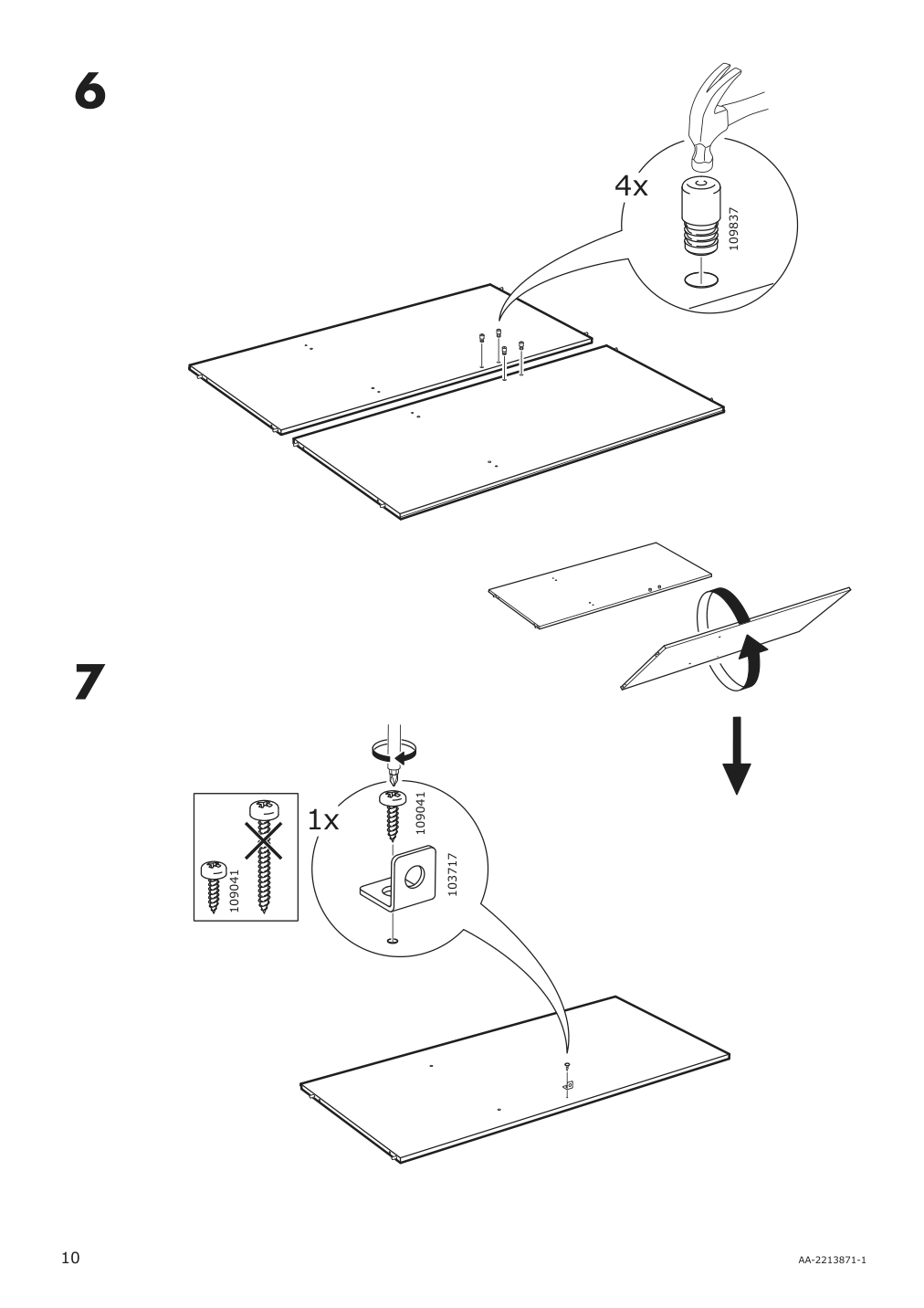 Assembly instructions for IKEA Rakkestad wardrobe with 3 doors black brown | Page 10 - IKEA RAKKESTAD wardrobe with 3 doors 704.537.62