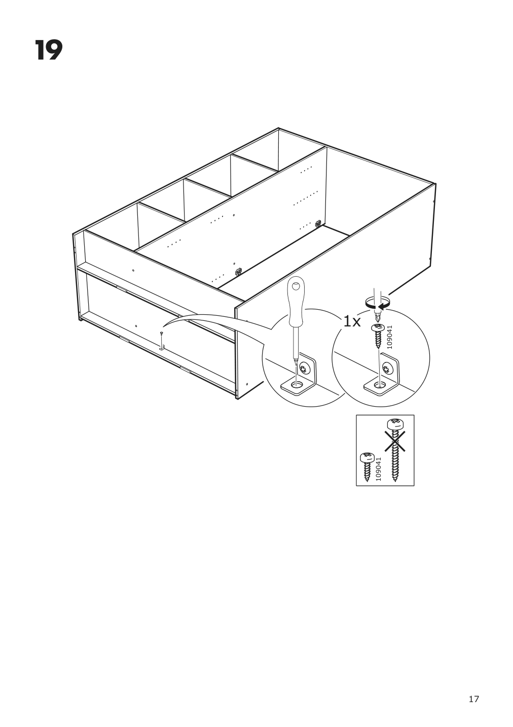 Assembly instructions for IKEA Rakkestad wardrobe with 3 doors black brown | Page 17 - IKEA RAKKESTAD wardrobe with 3 doors 704.537.62