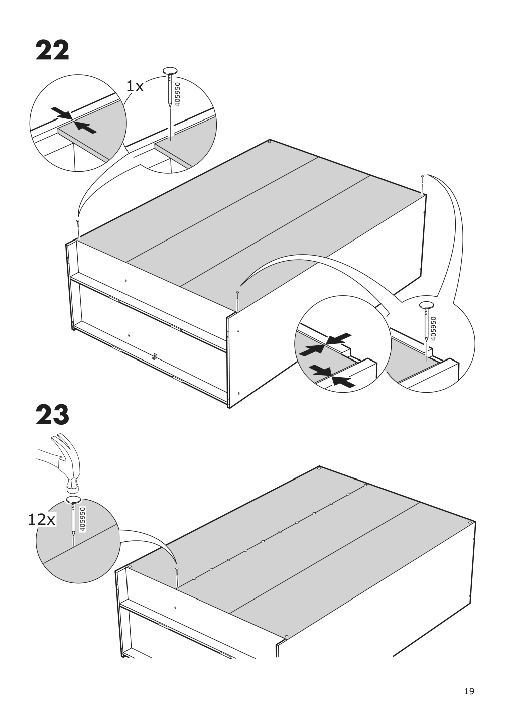 Assembly instructions for IKEA Rakkestad wardrobe with 3 doors black brown | Page 19 - IKEA RAKKESTAD wardrobe with 3 doors 704.537.62