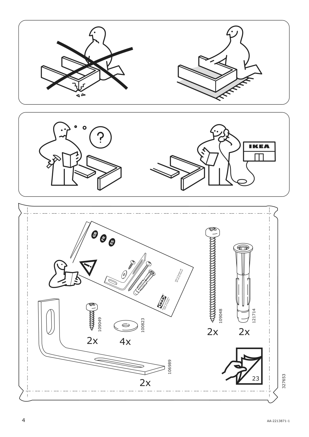 Assembly instructions for IKEA Rakkestad wardrobe with 3 doors black brown | Page 4 - IKEA RAKKESTAD wardrobe with 3 doors 704.537.62