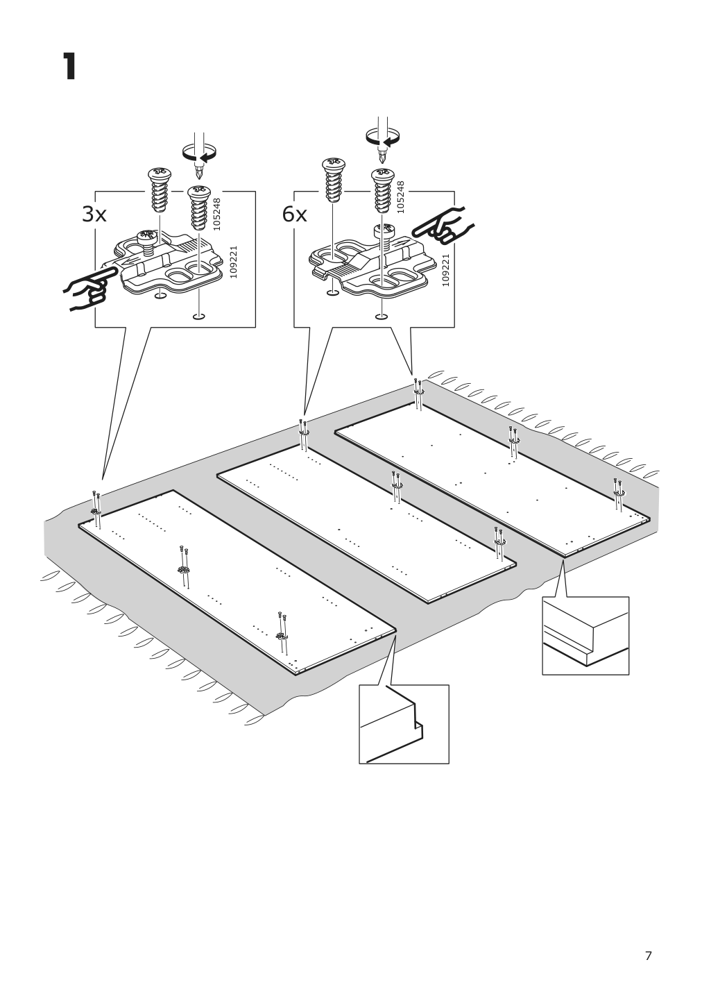 Assembly instructions for IKEA Rakkestad wardrobe with 3 doors black brown | Page 7 - IKEA RAKKESTAD wardrobe with 3 doors 704.537.62