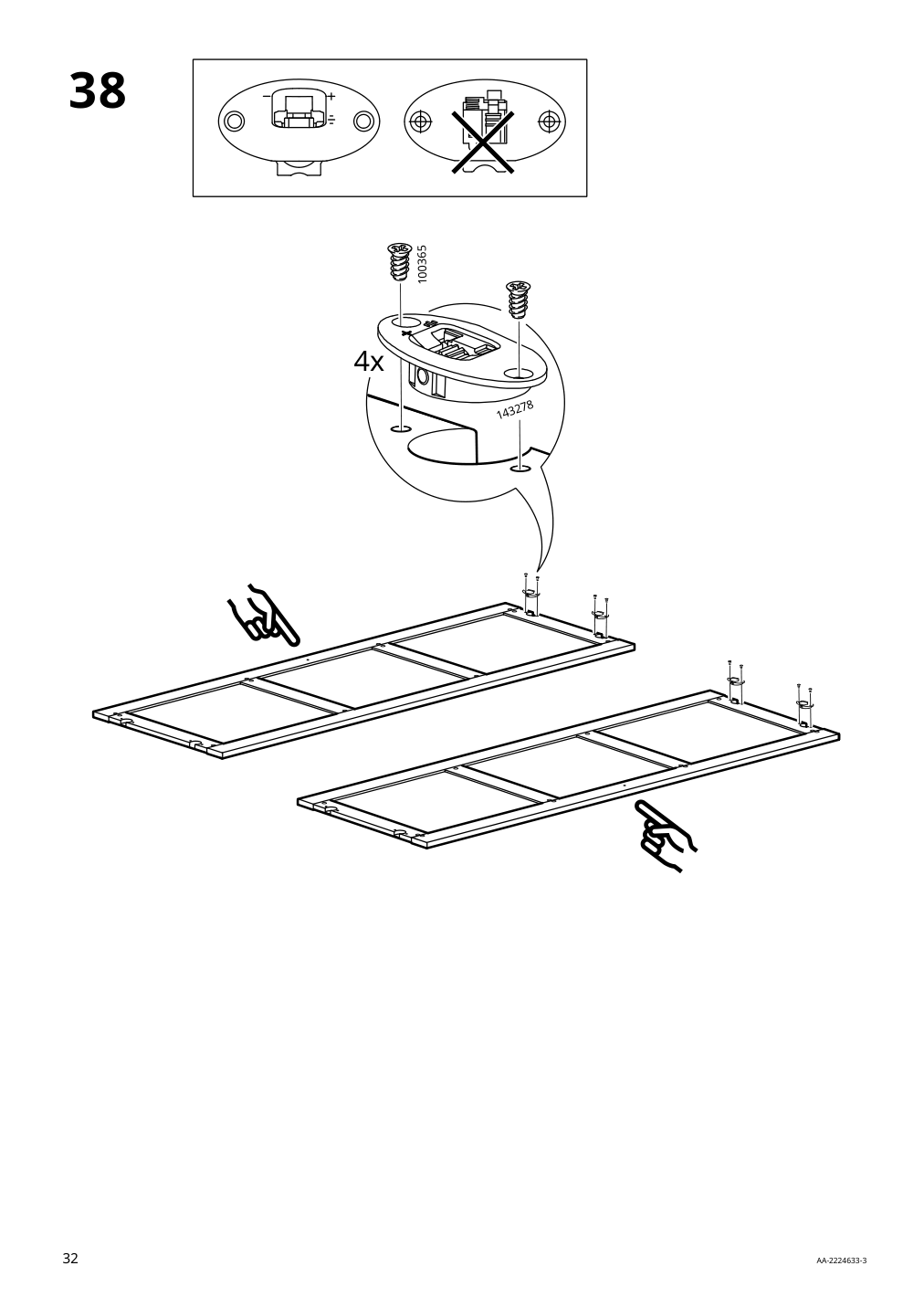 Assembly instructions for IKEA Rakkestad wardrobe with sliding doors black brown | Page 32 - IKEA RAKKESTAD wardrobe with sliding doors 604.537.67