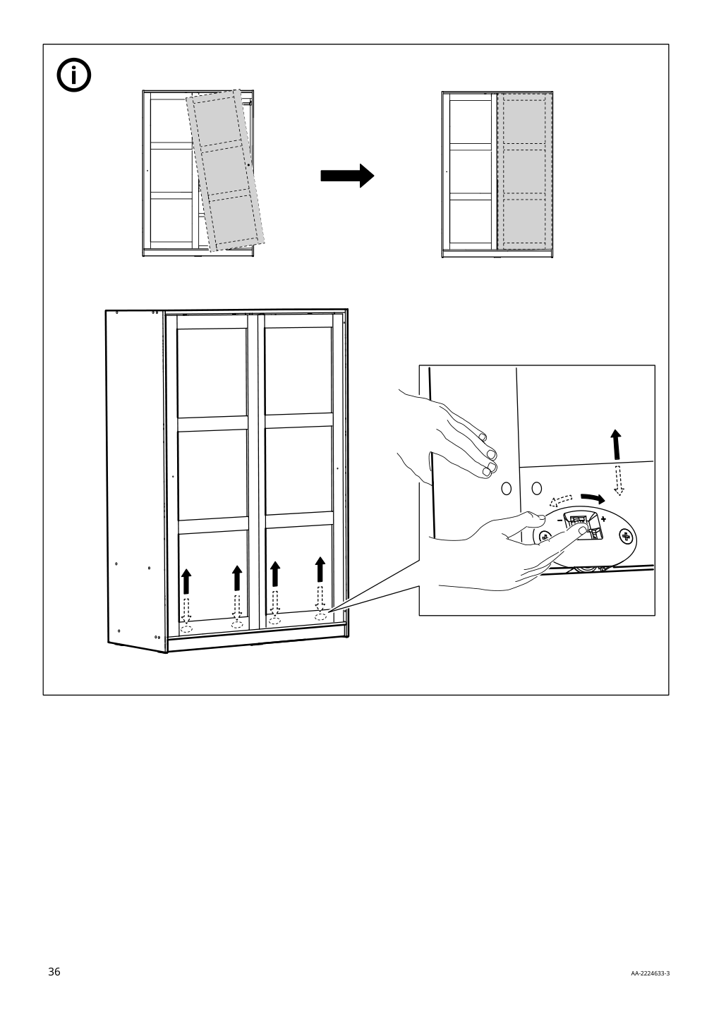 Assembly instructions for IKEA Rakkestad wardrobe with sliding doors black brown | Page 36 - IKEA RAKKESTAD wardrobe with sliding doors 604.537.67