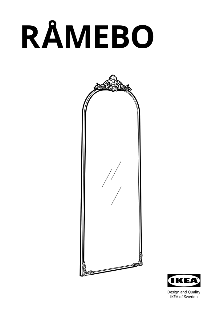 Assembly instructions for IKEA Ramebo mirror gold | Page 1 - IKEA RÅMEBO mirror 204.712.64