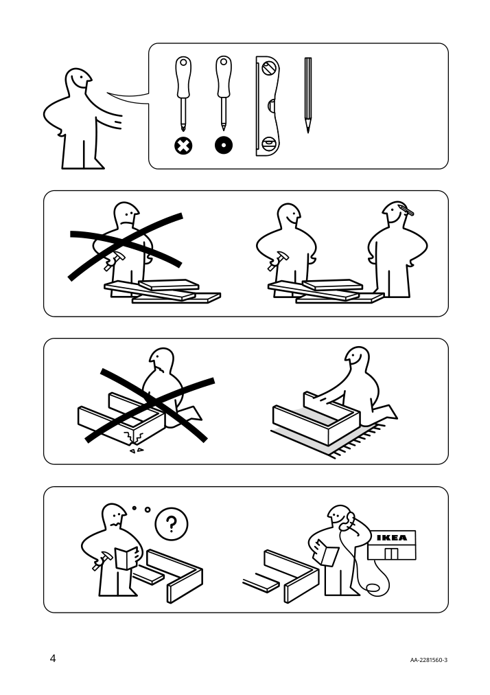 Assembly instructions for IKEA Ramebo mirror gold | Page 4 - IKEA RÅMEBO mirror 204.712.64