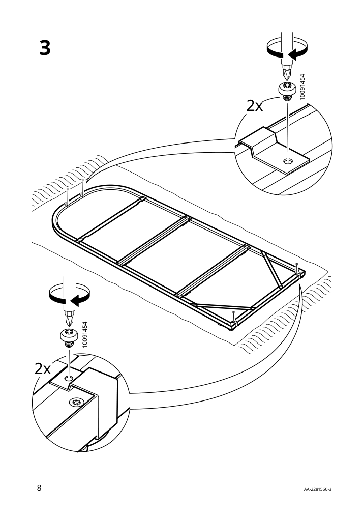 Assembly instructions for IKEA Ramebo mirror gold | Page 8 - IKEA RÅMEBO mirror 204.712.64