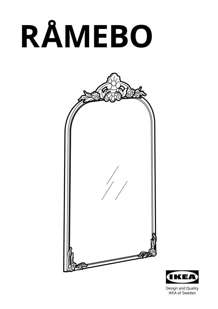 Assembly instructions for IKEA Ramebo mirror gold | Page 1 - IKEA RÅMEBO mirror 504.712.67