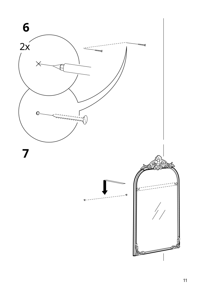 Assembly instructions for IKEA Ramebo mirror gold | Page 11 - IKEA RÅMEBO mirror 504.712.67
