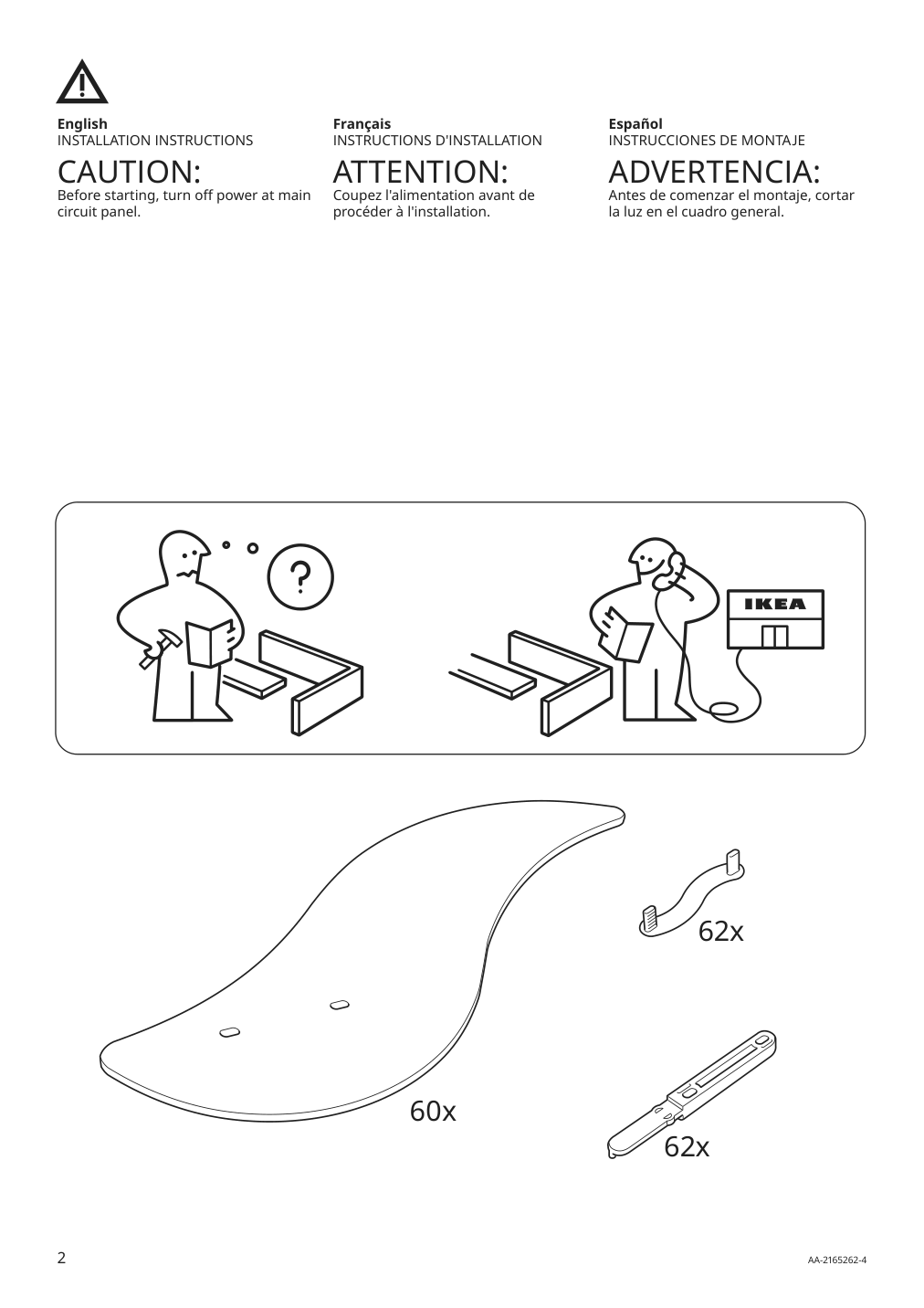 Assembly instructions for IKEA Ramsele pendant lamp flower white | Page 2 - IKEA RAMSELE pendant lamp 304.048.82