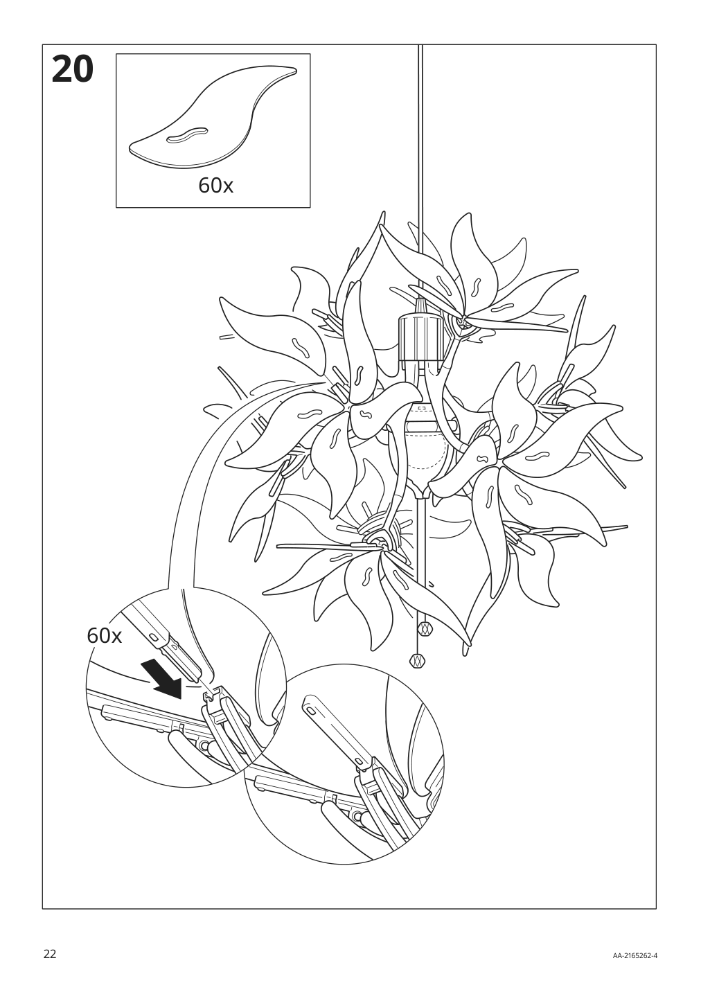 Assembly instructions for IKEA Ramsele pendant lamp flower white | Page 22 - IKEA RAMSELE pendant lamp 304.048.82
