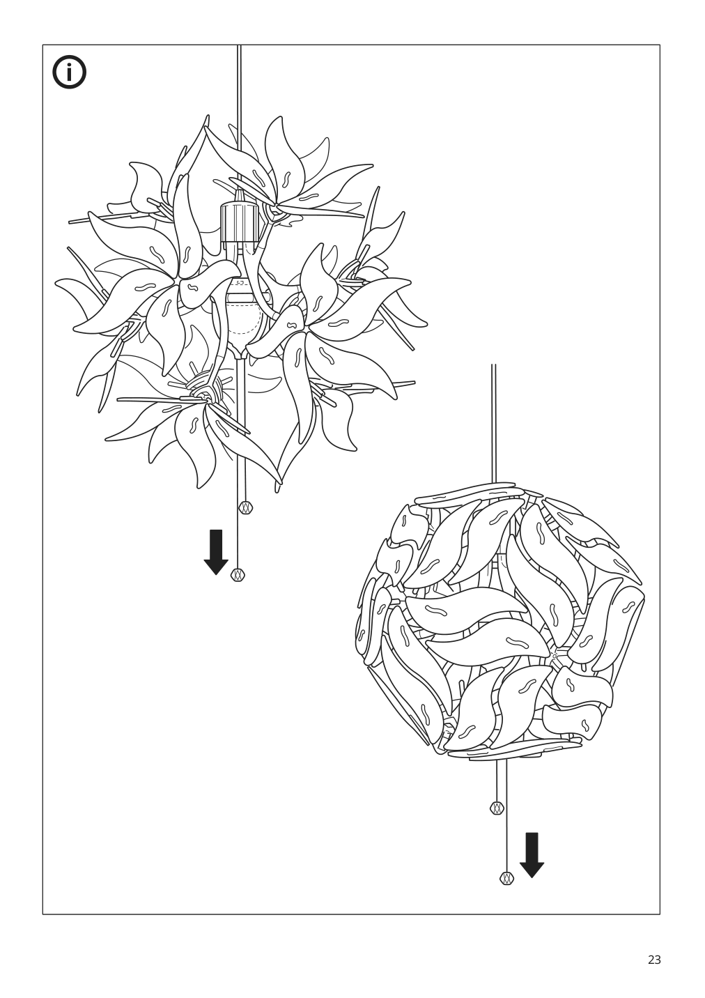 Assembly instructions for IKEA Ramsele pendant lamp flower white | Page 23 - IKEA RAMSELE pendant lamp 304.048.82