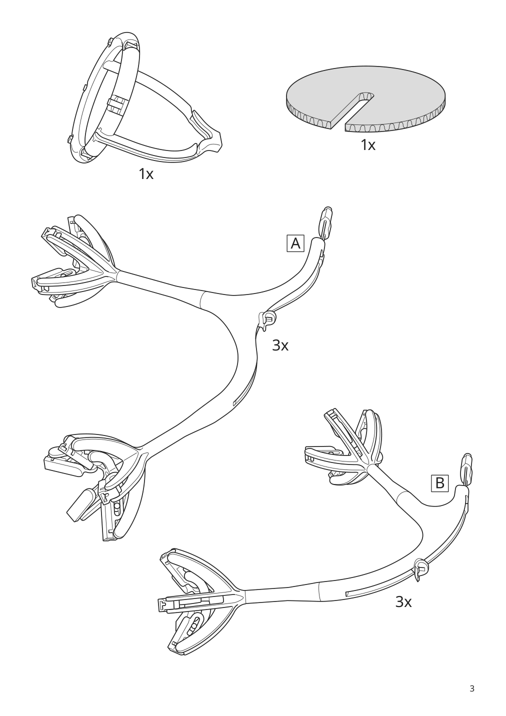 Assembly instructions for IKEA Ramsele pendant lamp flower white | Page 3 - IKEA RAMSELE pendant lamp 304.048.82