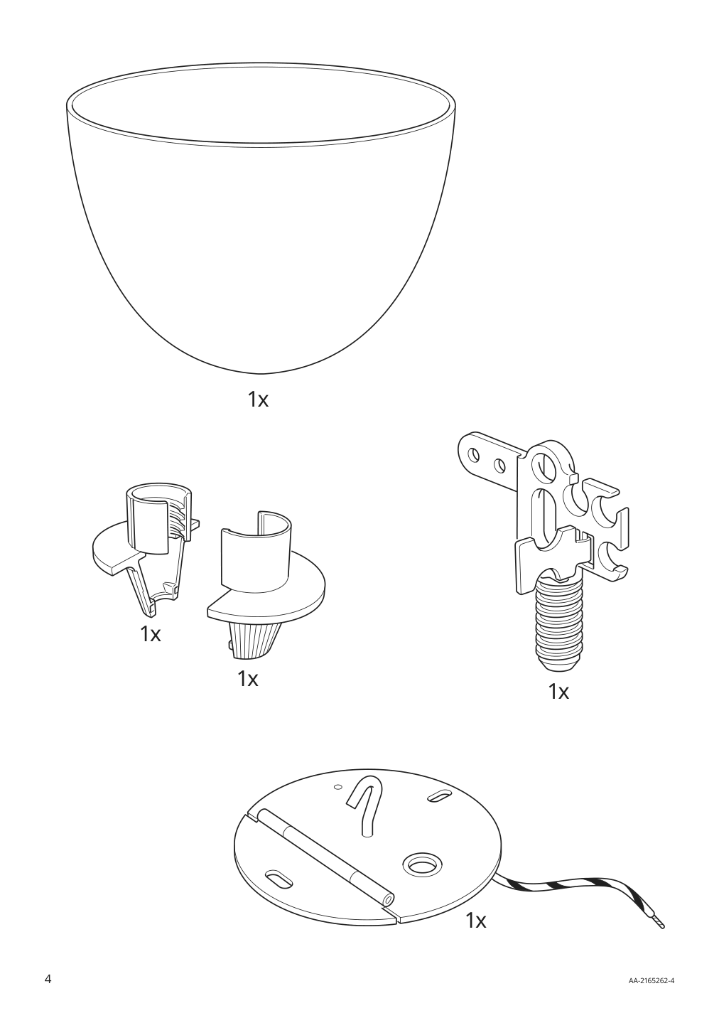 Assembly instructions for IKEA Ramsele pendant lamp flower white | Page 4 - IKEA RAMSELE pendant lamp 304.048.82