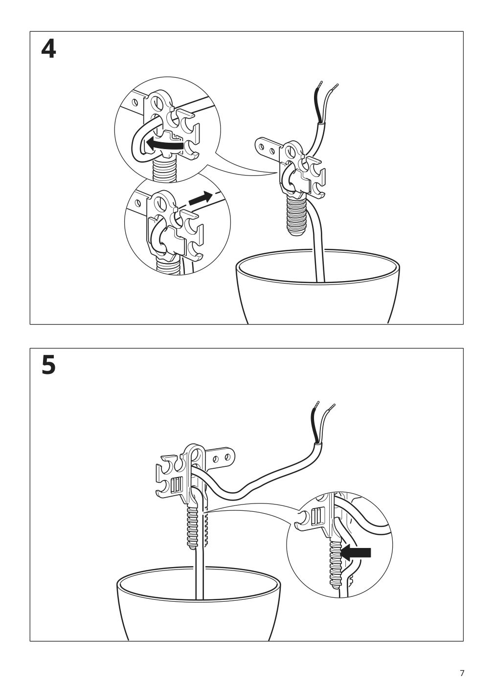 Assembly instructions for IKEA Ramsele pendant lamp flower white | Page 7 - IKEA RAMSELE pendant lamp 304.048.82