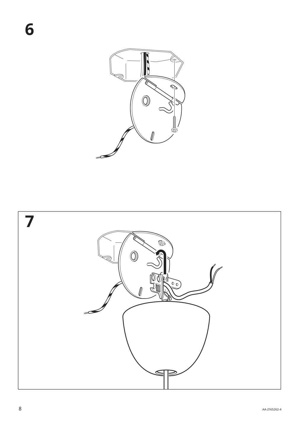 Assembly instructions for IKEA Ramsele pendant lamp flower white | Page 8 - IKEA RAMSELE pendant lamp 304.048.82