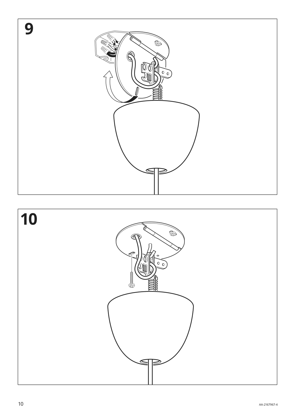 Assembly instructions for IKEA Ramsele pendant lamp geometric white | Page 10 - IKEA RAMSELE pendant lamp 504.070.97