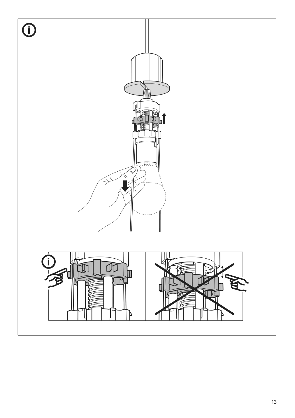 Assembly instructions for IKEA Ramsele pendant lamp geometric white | Page 13 - IKEA RAMSELE pendant lamp 504.070.97