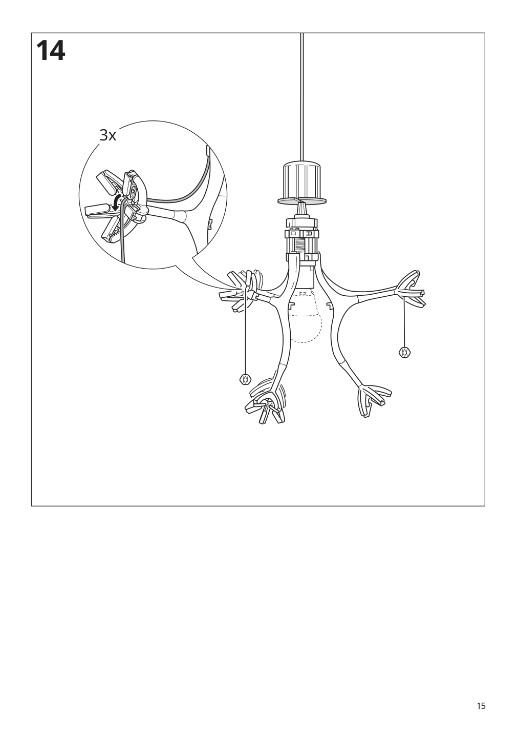 Assembly instructions for IKEA Ramsele pendant lamp geometric white | Page 15 - IKEA RAMSELE pendant lamp 504.070.97