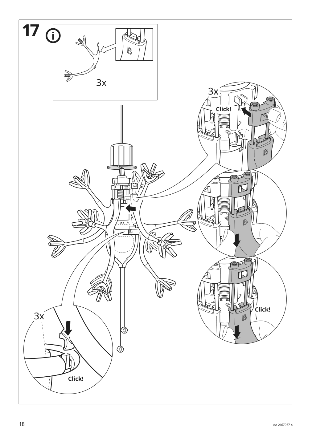 Assembly instructions for IKEA Ramsele pendant lamp geometric white | Page 18 - IKEA RAMSELE pendant lamp 504.070.97