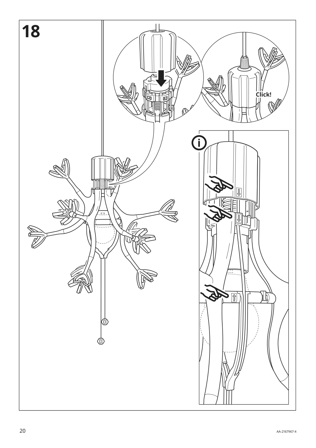 Assembly instructions for IKEA Ramsele pendant lamp geometric white | Page 20 - IKEA RAMSELE pendant lamp 504.070.97