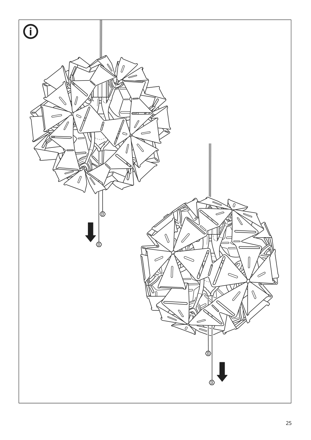 Assembly instructions for IKEA Ramsele pendant lamp geometric white | Page 25 - IKEA RAMSELE pendant lamp 504.070.97