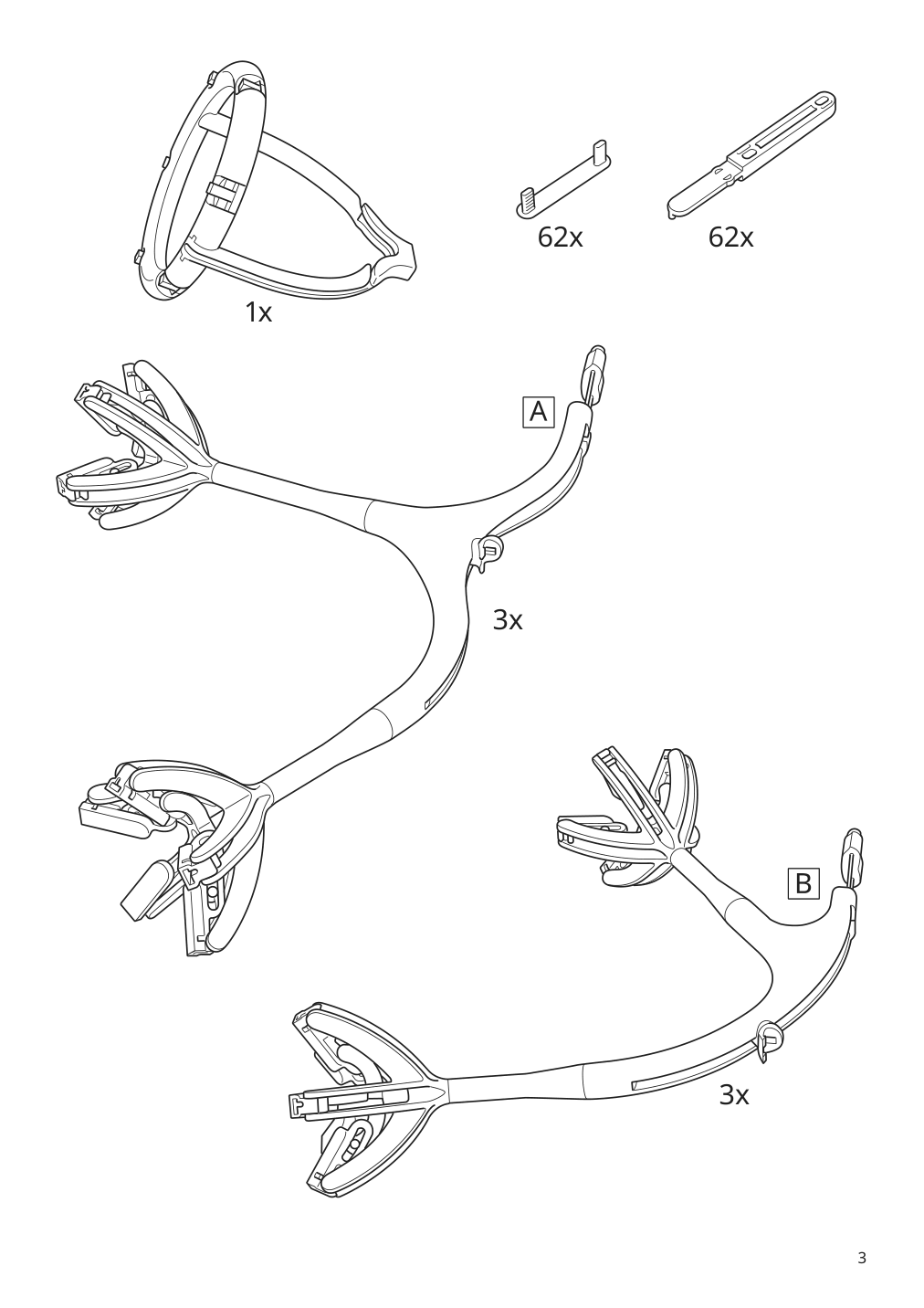 Assembly instructions for IKEA Ramsele pendant lamp geometric white | Page 3 - IKEA RAMSELE pendant lamp 504.070.97