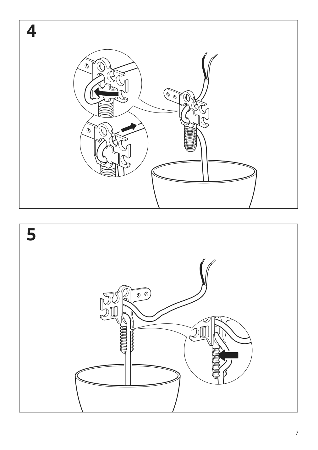 Assembly instructions for IKEA Ramsele pendant lamp geometric white | Page 7 - IKEA RAMSELE pendant lamp 504.070.97