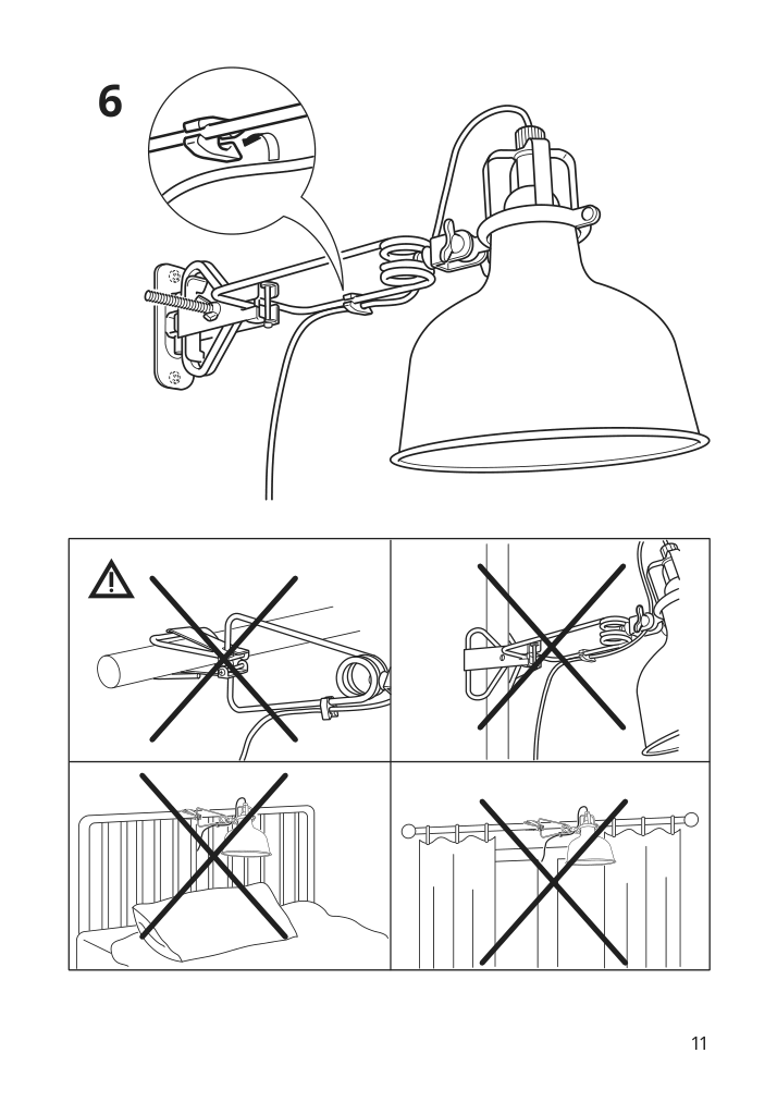 Assembly instructions for IKEA Ranarp wall clamp spotlight black | Page 11 - IKEA RANARP wall/clamp spotlight 703.313.94