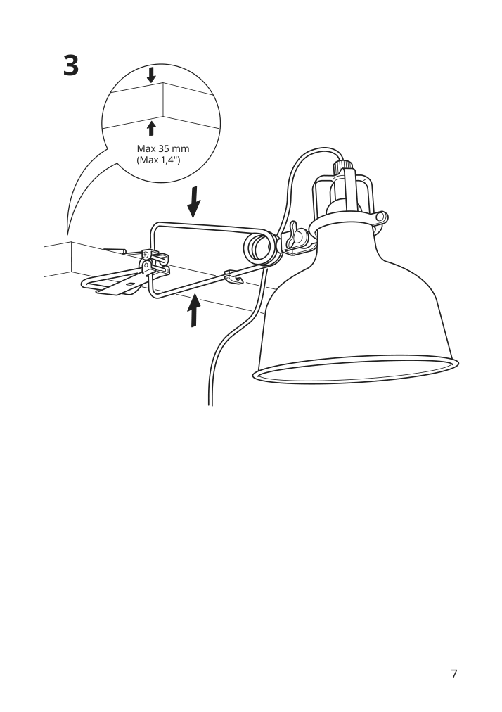 Assembly instructions for IKEA Ranarp wall clamp spotlight black | Page 7 - IKEA RANARP wall/clamp spotlight 703.313.94