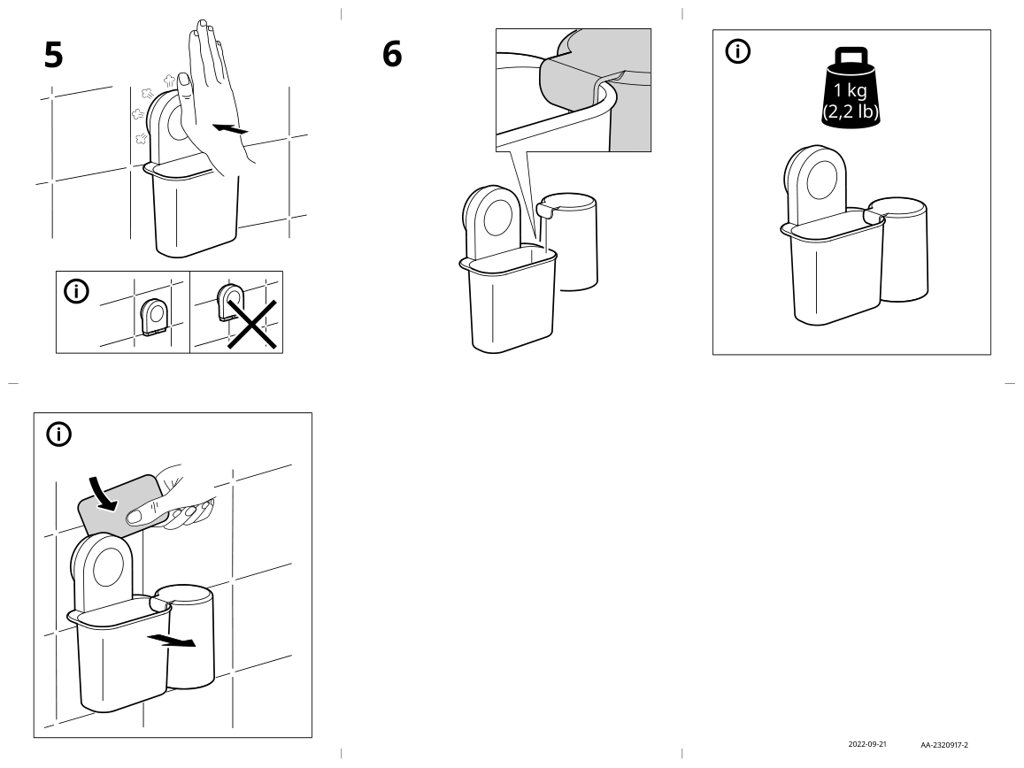 Assembly instructions for IKEA Ranen toothbrush holder with suction cup | Page 2 - IKEA RÅNEN toothbrush holder with suction cup 005.390.00