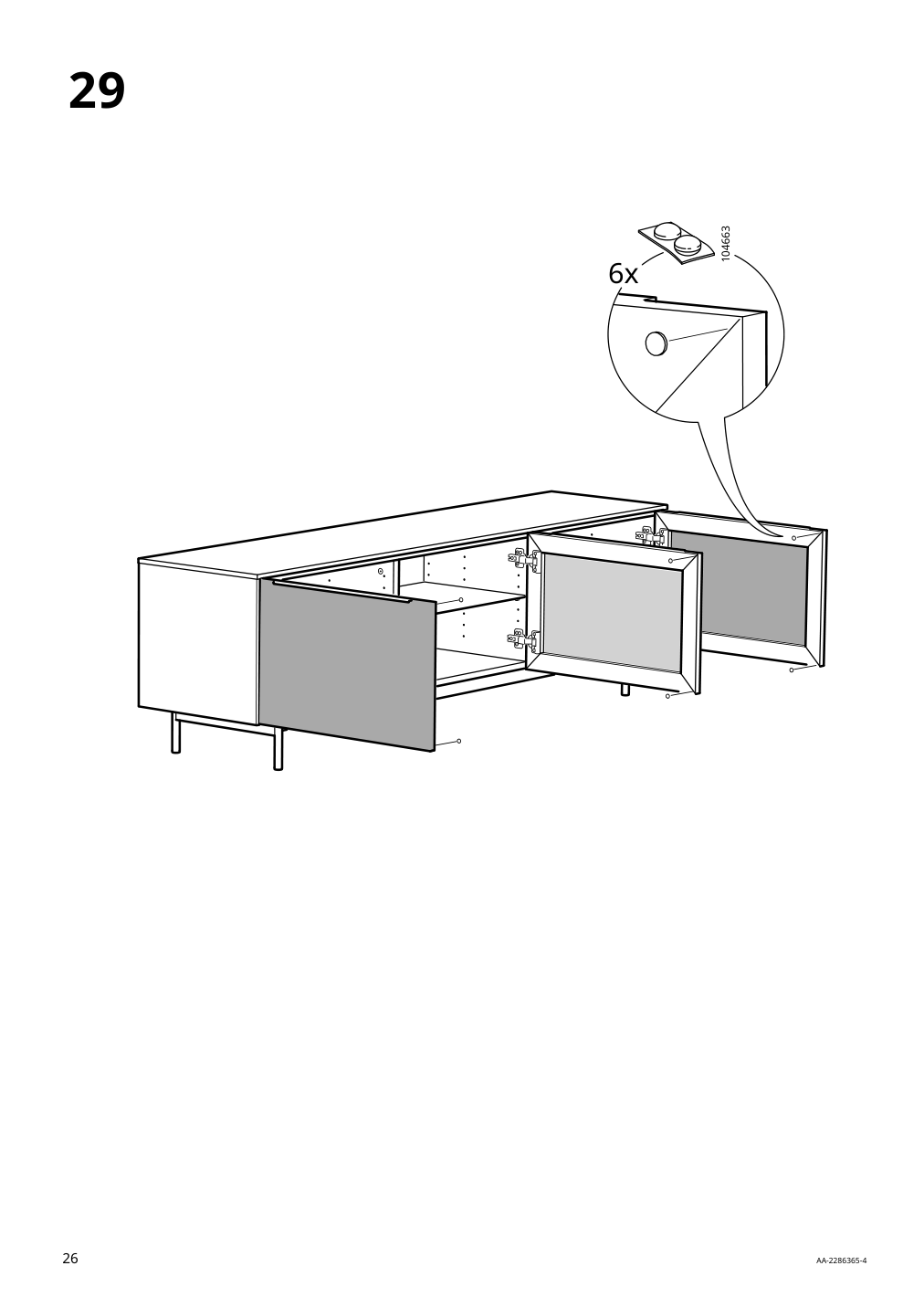 Assembly instructions for IKEA Rannaes tv unit with doors black black glass | Page 26 - IKEA RANNÄS TV unit with doors 305.067.53